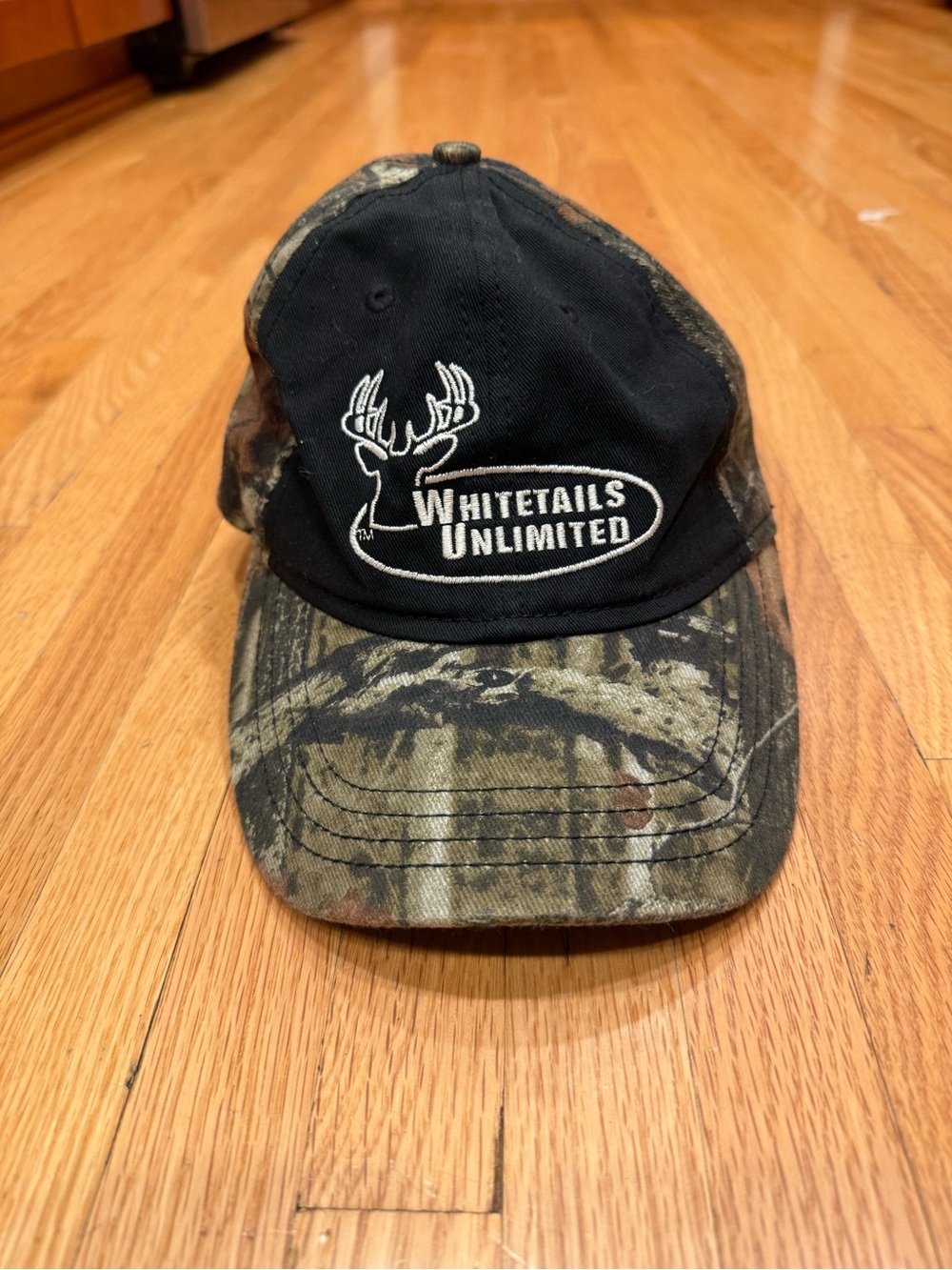 Whitetails Unlimited Black & Camo Baseball Hat